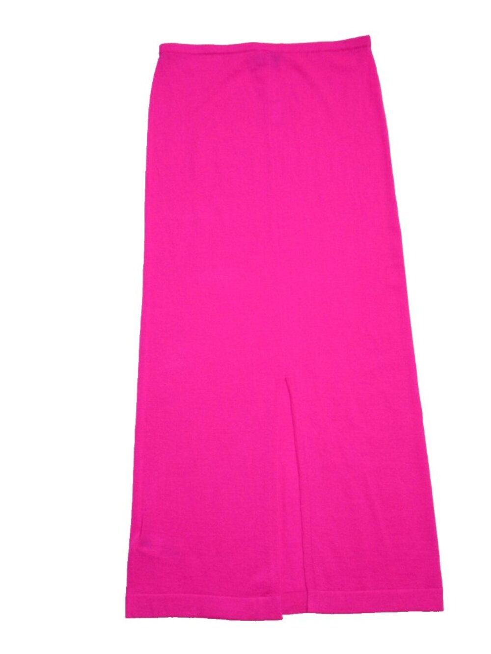 NWT J.Crew Featherweight Cashmere Column Maxi Neon Bougainvillea Flash Skirt L - Picture 7 of 7